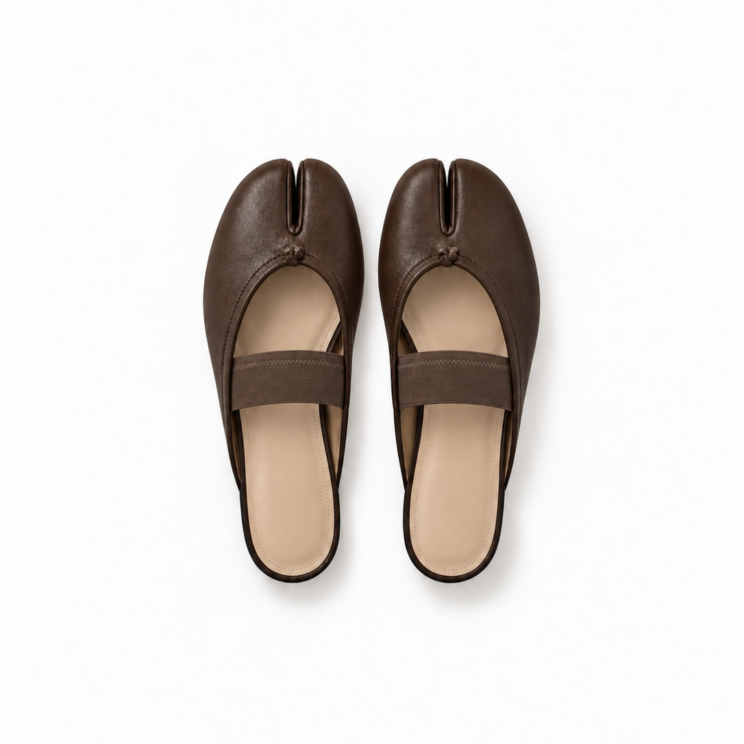 Tabi mule chocolat